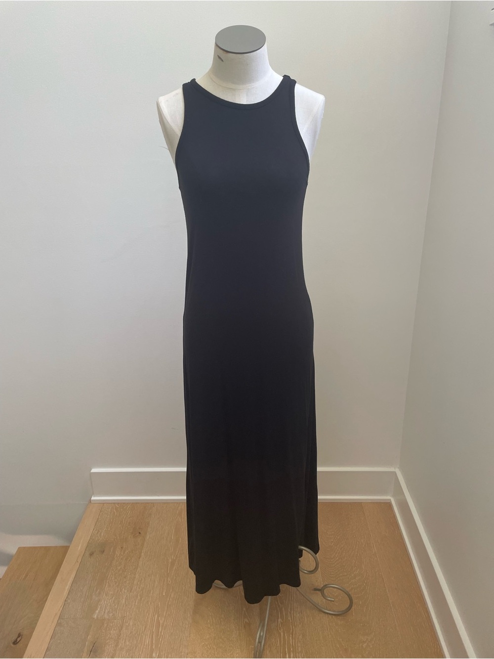 LOFT Black Sleeveless Jersey Maxi Dress